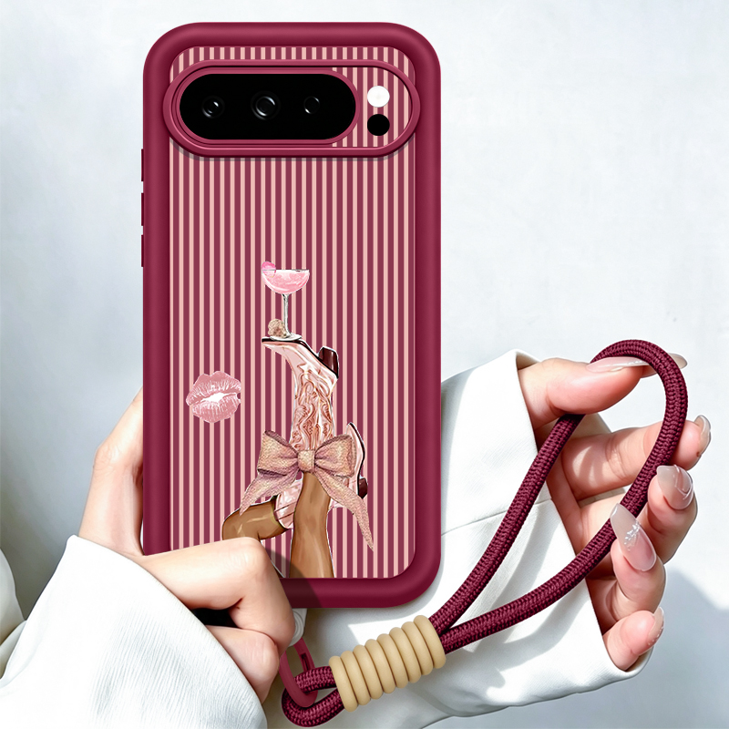 Striped Wine Glass Pattern Lan - Google Pixel 9 recension och pris