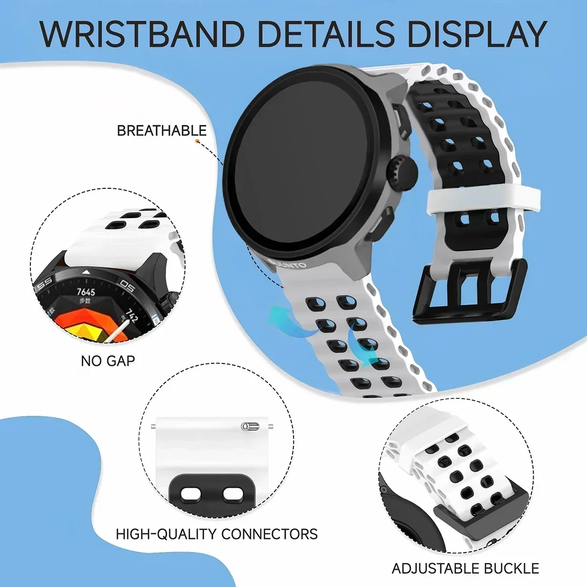 Breathable Two-Tone Silicone S - Motorola Smartwatch Accessories recension och pris