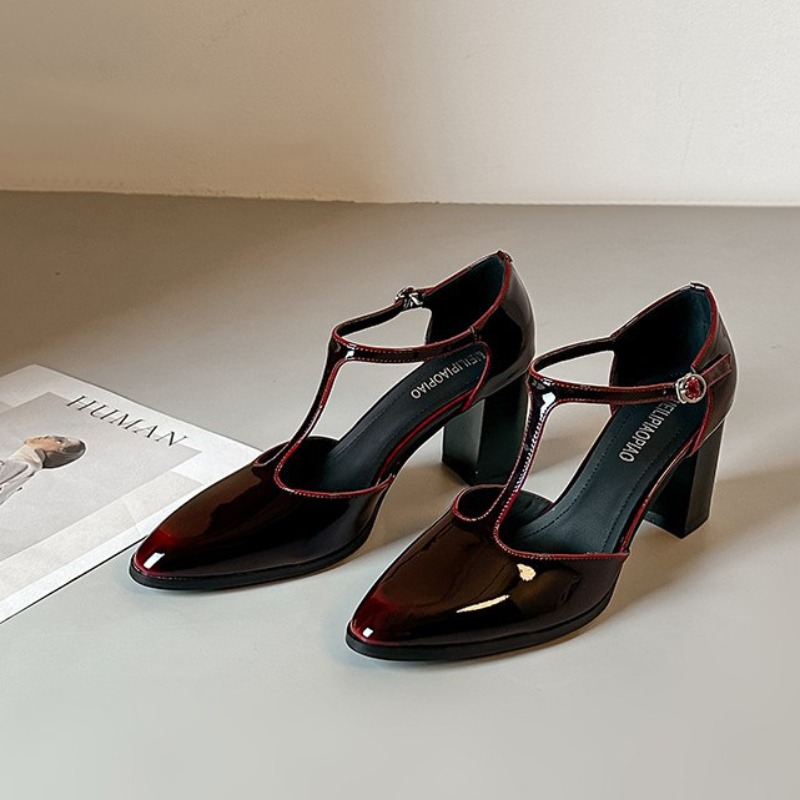Mary Jane Shoes Black High Hee - Leather Classic Strap recension och pris