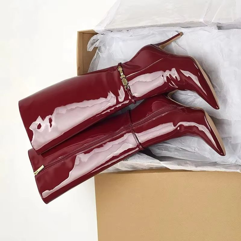 Pointed Toe Stiletto High Heel - Leather Classic Strap recension och pris