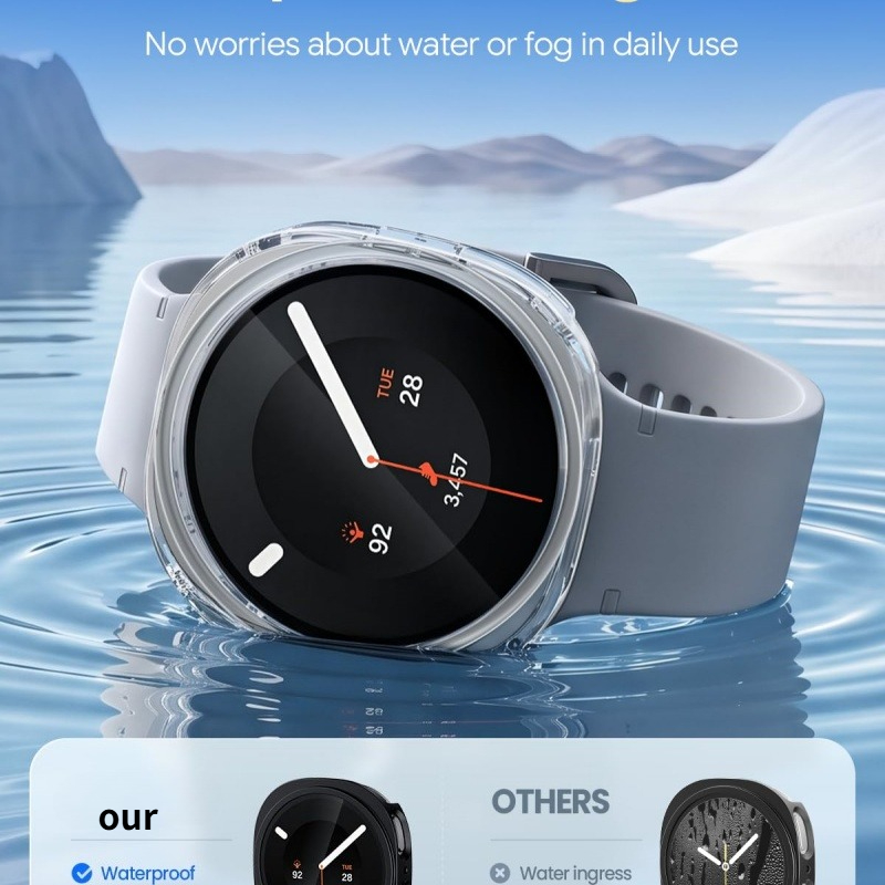 Tempered Glass+Case for Samsun - Samsung Smartwatch Accessories recension och pris